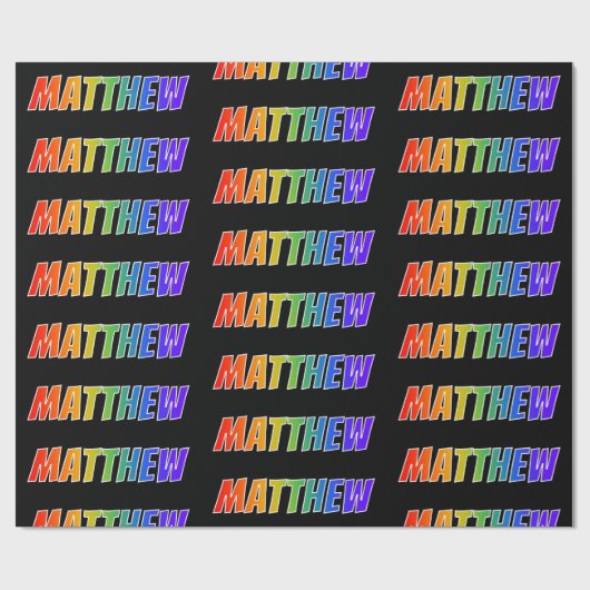 虹の名"MATTHEW";おもしろい&カラフル ラッピングペーパー (フラット)