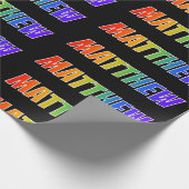 虹の名"MATTHEW";おもしろい&カラフル ラッピングペーパー (角)