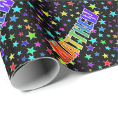 虹の名"MATTHEW" +星 ラッピングペーパー (ロールコーナー)