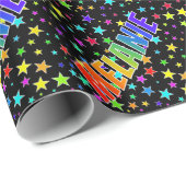 虹の名"MELANIE" +星 ラッピングペーパー (ロールコーナー)