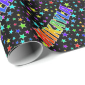 虹の名"MIKAYLA" +星 ラッピングペーパー (ロールコーナー)