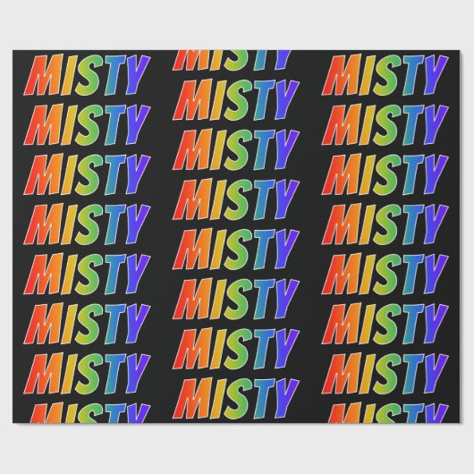 虹の名"MISTY";おもしろい&カラフル ラッピングペーパー (フラット)