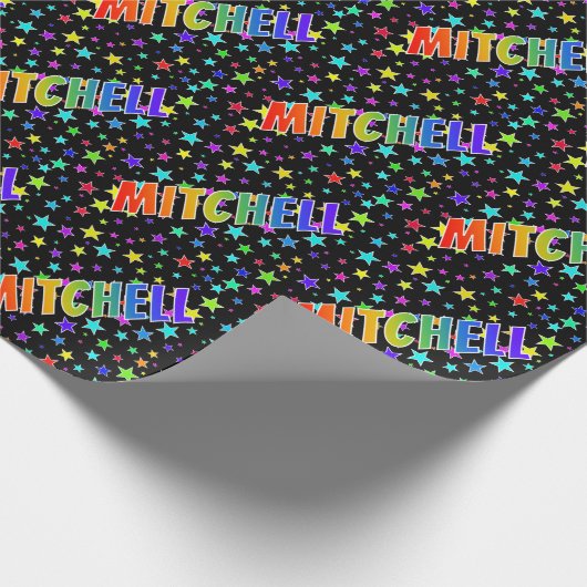 虹の名"MITCHELL" +星 ラッピングペーパー (角)