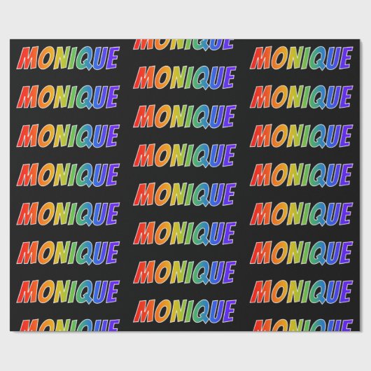 虹の名"MONIQUE";おもしろい&カラフル ラッピングペーパー (フラット)