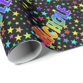 虹の名"NICHOLE" +星 ラッピングペーパー (ロールコーナー)