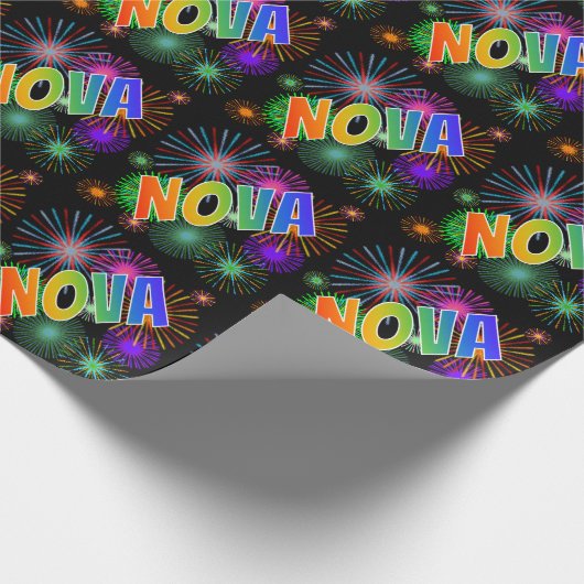 虹の名"NOVA" +花火 ラッピングペーパー (角)