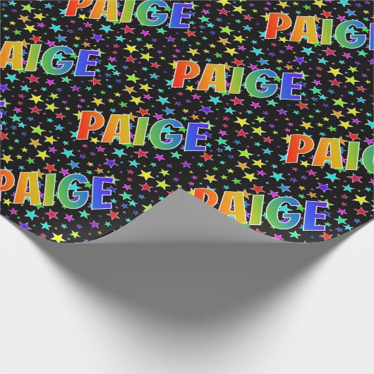 虹の名"PAIGE" +星 ラッピングペーパー (角)
