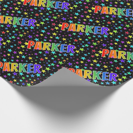 虹の名"PARKER" +星 ラッピングペーパー (角)