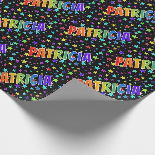 虹の名"PATRICIA" +星 ラッピングペーパー (角)