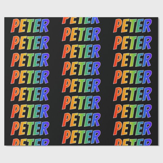 虹の名"PETER";おもしろい&カラフル ラッピングペーパー (フラット)