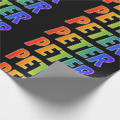 虹の名"PETER";おもしろい&カラフル ラッピングペーパー (角)