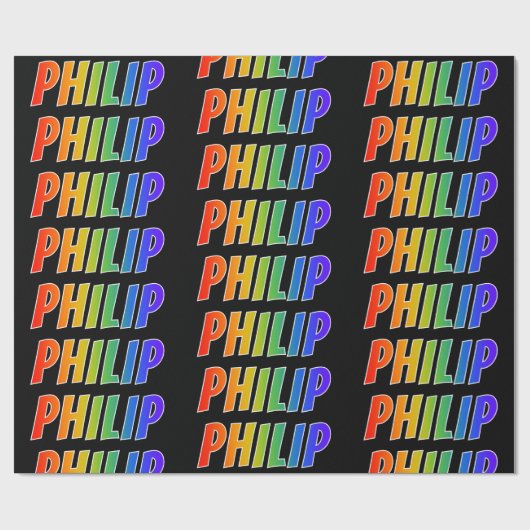 虹の名"PHILIP";おもしろい&カラフル ラッピングペーパー (フラット)