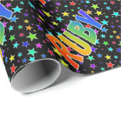 虹の名"RUBY" +星 ラッピングペーパー (ロールコーナー)