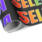 虹の名"SELENA"; おもしろい及びカラフル ラッピングペーパー (ロールコーナー)