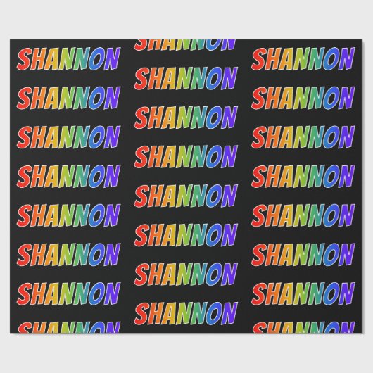 虹の名"SHANNON";おもしろい&カラフル ラッピングペーパー (フラット)