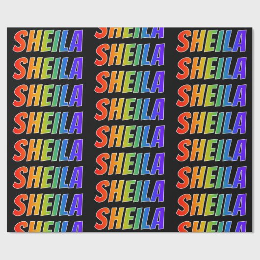 虹の名"SHEILA";おもしろい&カラフル ラッピングペーパー (フラット)