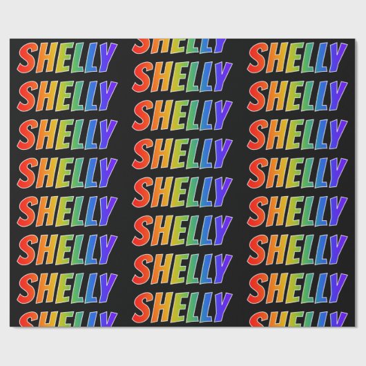 虹の名"SHELLY";おもしろい&カラフル ラッピングペーパー (フラット)