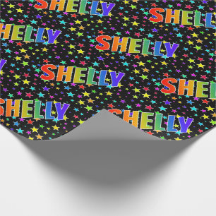 虹の名"SHELLY" +星 ラッピングペーパー