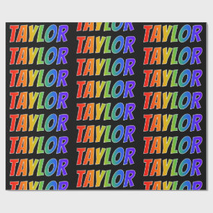 虹の名「TAYLOR」;おもしろい&カラフル ラッピングペーパー