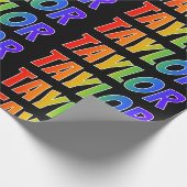 虹の名「TAYLOR」;おもしろい&カラフル ラッピングペーパー (角)