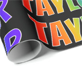 虹の名「TAYLOR」;おもしろい&カラフル ラッピングペーパー (ロールコーナー)