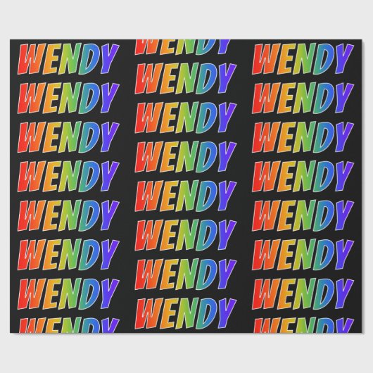 虹の名"WENDY";おもしろい&カラフル ラッピングペーパー (フラット)