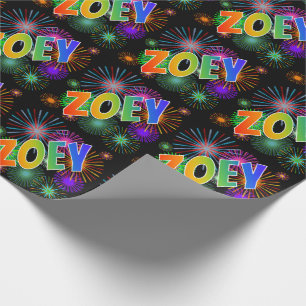 虹の名「ZOEY」 + Fireworks ラッピングペーパー