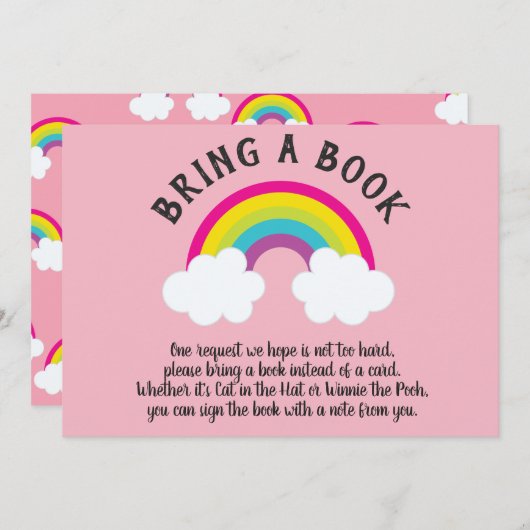 虹の向こうに本を持って来る 招待状 (正面/裏面)