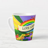 虹の向こうに カフェラテマグ (左アングル)