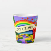 虹の向こうに カフェラテマグ (正面)