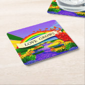 虹の向こうに スクエアペーパーコースター (アングル)