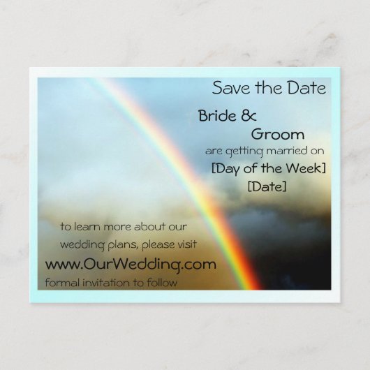 虹の向こうに 案内ポストカード (正面)