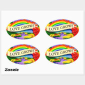 虹の向こうに 楕円形シール (シート)