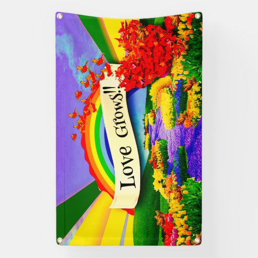 虹の向こうに 横断幕 (縦)