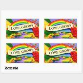 虹の向こうに 長方形シール (シート)