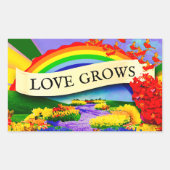 虹の向こうに 長方形シール (正面)