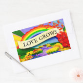 虹の向こうに 長方形シール (封筒)