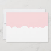 虹の向こうのピンクの女の子の誕生日招待状 招待状 (裏面)