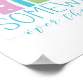 虹の向こうのモダンでおしゃれなカラフルなP ポスター (角)