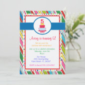 虹の向こうの誕生日パーティー招待状 招待状 (スタンド正面)