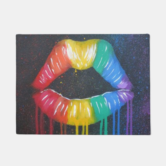 虹の唇 ドアマット (正面)