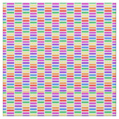 虹の四角形パターン ファブリック (クローズアップ)