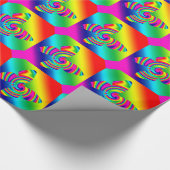 虹の回転の蝶 ラッピングペーパー (角)