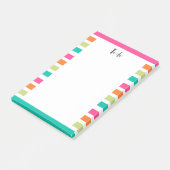 虹の垂直ストライプカラフル数々のレトロカラー ポストイット (アングル)