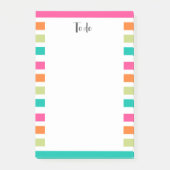 虹の垂直ストライプカラフル数々のレトロカラー ポストイット (正面)