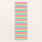 虹の垂直ストライプカラフル数々のレトロカラー ヨガマット (裏面)