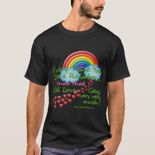 虹の基本的な暗いTシャツを見る度に Tシャツ