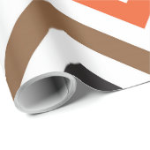 虹の多彩なシェブロンのジグザグパターン ラッピングペーパー (ロールコーナー)