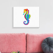 虹の多角形の木馬 キャンバスプリント (インサイチュ (リビング))
