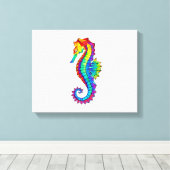 虹の多角形の木馬 キャンバスプリント (インサイチュ (ウッドフロア))